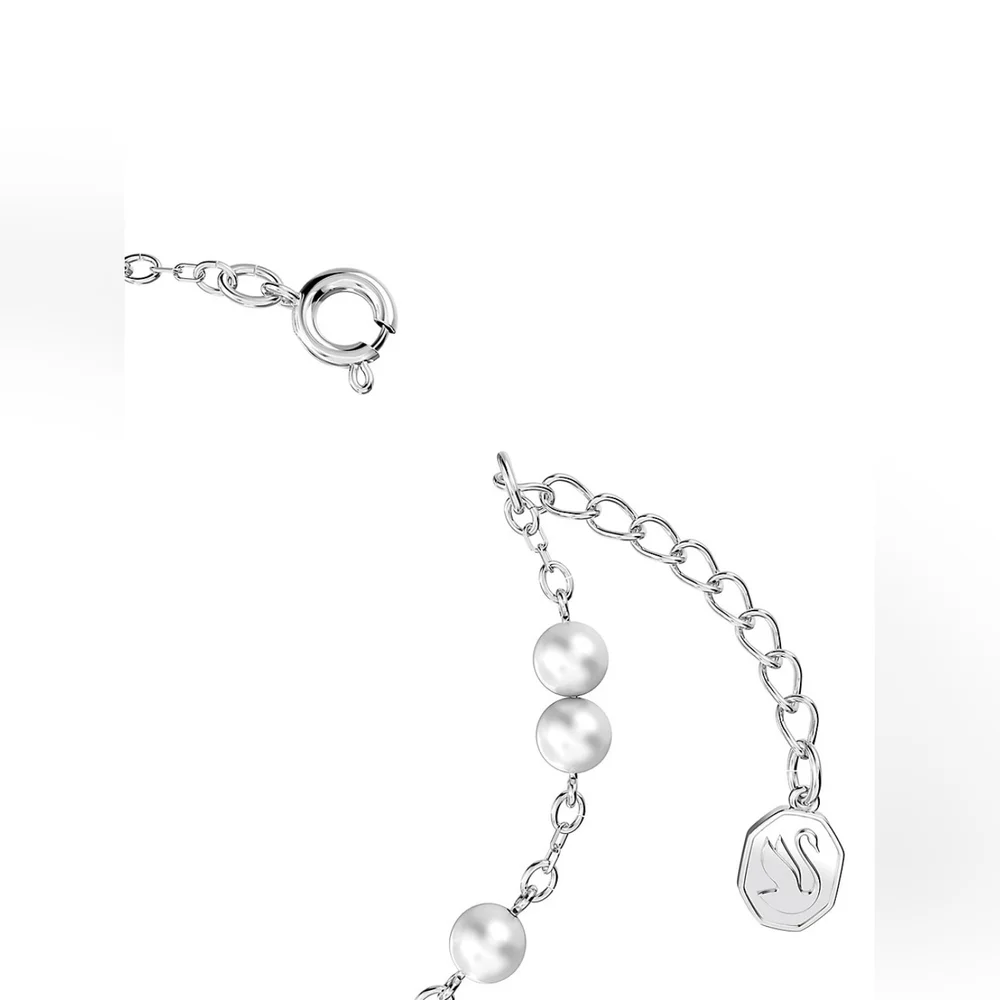 2X HP. Swarovski Stella Star Crystal Faux Pearls & Rhodium-Plated Bracelet - Picture 2 of 7